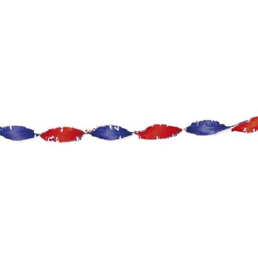 Crepeguirlande 6 meter rood/wit/blauw