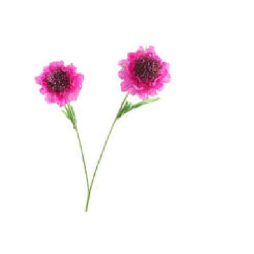 Scabiosa fuchsia zijde, per stuk