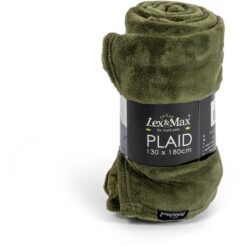 Lex & Max Plaid Fleece 130x180 Clovergreen