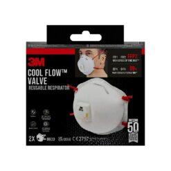 3M stofmasker met ventiel FFP3 (2 stuks)