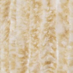 Vliegengordijn-kattenstaart- 90x220 cm beige/wit m