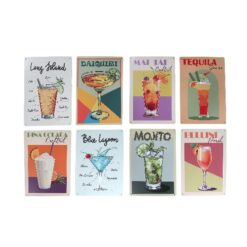 Wandbord Cocktails  assortie metaal 20x30x0,02 cm
