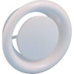 Rond afzuigventiel met klemmen 125mm wit RAL 9010