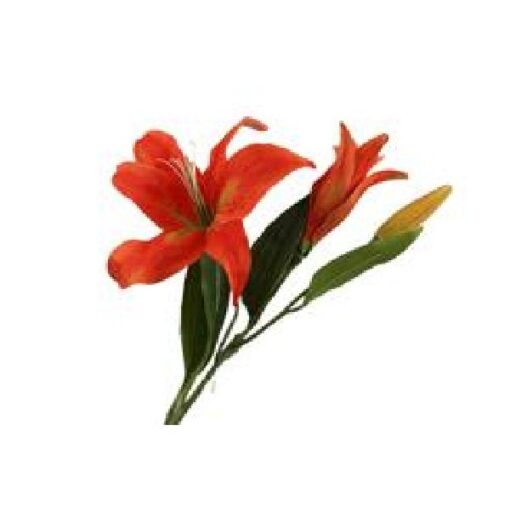 Lilium Orientalis Orange 73cm zijde per stuk