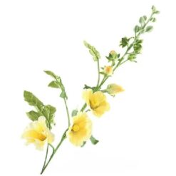 Alcea Large Yellow Zijde per stuk