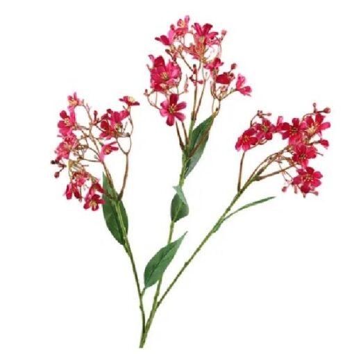 Flower Branch Pink Dark zijde per stuk