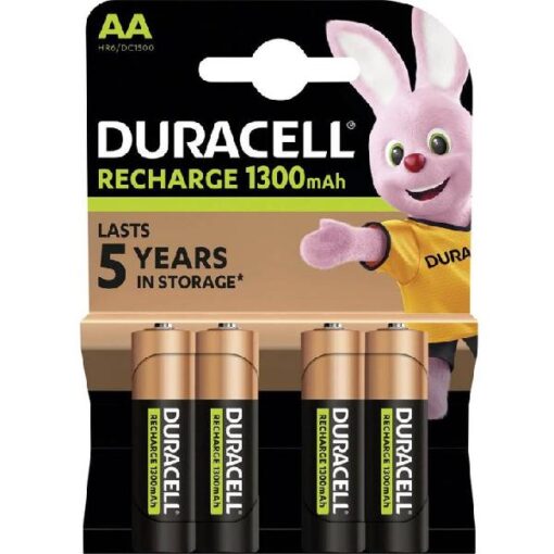 DURACELL RECHARGEABLE AA 1300 MAH 4-PACK