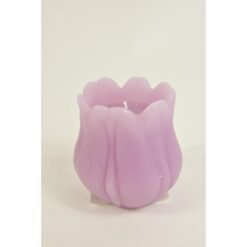 Geurkaars tulp lila 12x10cm