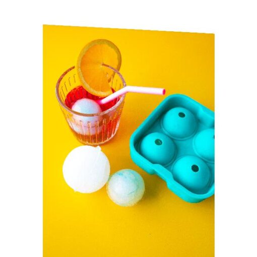 Dotz ijsballenvorm uit silicone voor 4 ijsballen