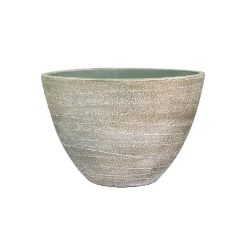 Planter Joyce shiny olive D33x16H25