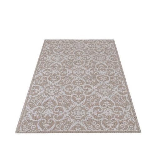 Buitentapijt taupe-wit 118x180cm