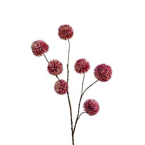 Pompon spray x7 98cm pink zijde per stuk