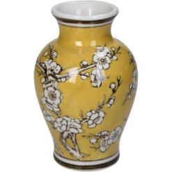 Vase Porcelain Yellow 9,9x9,9x15cm