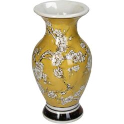 Vase Porcelain Yellow 10,5x10,5x20cm
