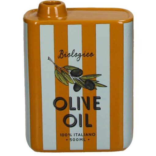 Vase Olive Oil Stripes multi 13x5,5x17cm