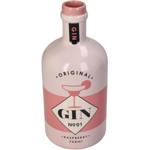 Vase Gin Bottle Pink 9,5x9,5x21,5cm