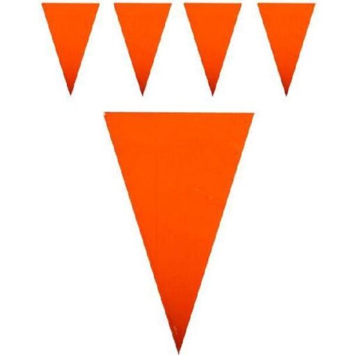 Vlaggenlijn oranje 10 meter (20 vlaggetjes)