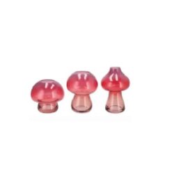 Nova Red Vase Mushroom Narrow 13x13x20cm