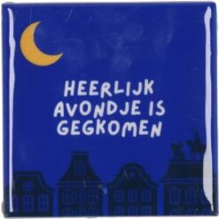 Tile heerlijk avondje 10x10x1cm