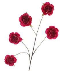 Cabbage Rosa Spray Fuchsia 112cm zijde