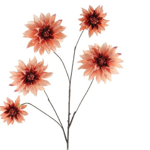Dahlia Spray Peach 111cm zijde