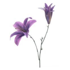 Tiger lily spray Ceseros purple 67cm zijde