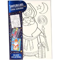 Sinterklaas canvas schilderij incl. verf