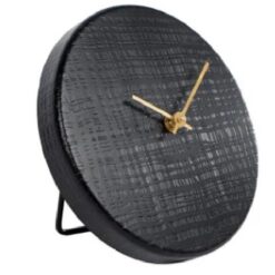 Klok 'Zurich' S zwart metaal 20x20x1cm