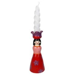 Candle Stick Flower Girl Dolomite multi 7x7,1x18cm
