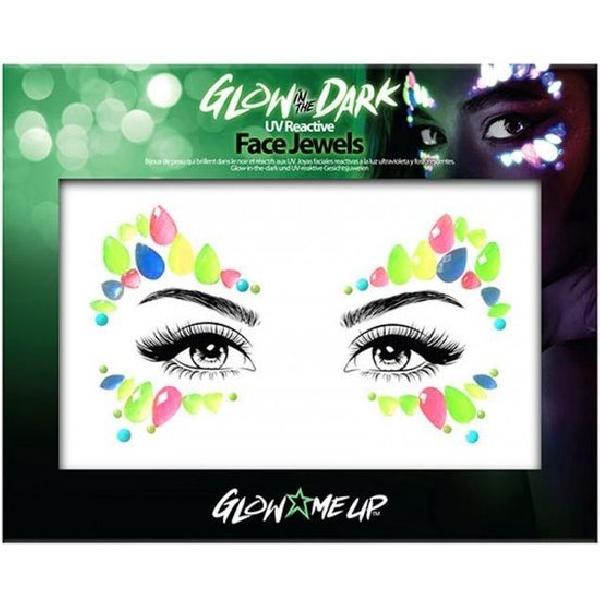 Glow in the dark face jewels
