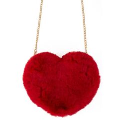 Tas pluche hart rood
