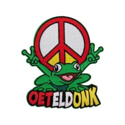 Applicatie kikker peaceteken oeteldonk