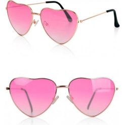 Bril hartjes roze