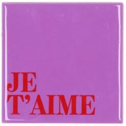 Tile Je T'aime Purple 10x10x1cm