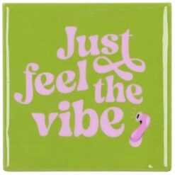 Tile just feel the vibe green 10x10x1cm