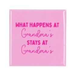 Tile What Happens At Grandma's Pink 10x10x1cm