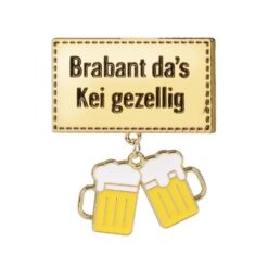Badge/broche rechthoek 'Brabant da's kei gezellig