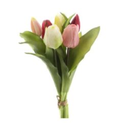 Real Touch Vermeer tulip bundle Sally X7 pink/crea