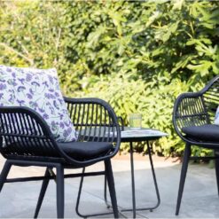 Buitenkussen bloemen paars