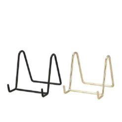Plate Rack Gold Black Metal Ass 12x8x8cm
