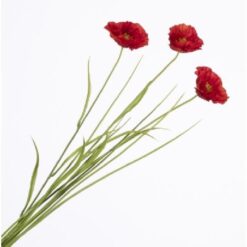 Papaver Spray Red zijde