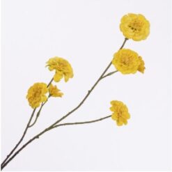 Zinnia spray yellow zijde