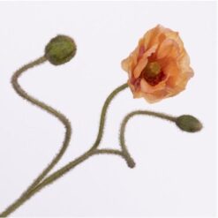 Papaver Spray Peach zijde