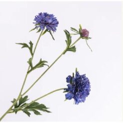Scabiosa Spray Blue Zijde 70 cm per stuk