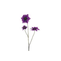 Bloem Clematis S paars9x7x89CM zijde