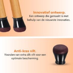 Flooq viltdop feline rond 14 x 20 mm zwart 8 st.