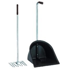 Mestboy opraapbak 78 cm + hark 85 cm zwart