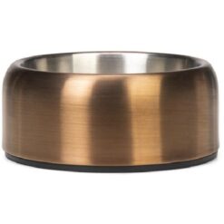 DBL RVS Eetbak Hond Noar Brons 15x15x8 cm