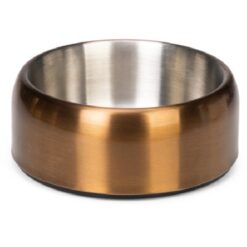 DBL RVS Eetbak Hond Noar Brons 9,5x19,5x8 cm