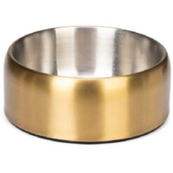 DBL RVS Eetbak Hond Noar Goud 21,5x21,5x9,5 cm